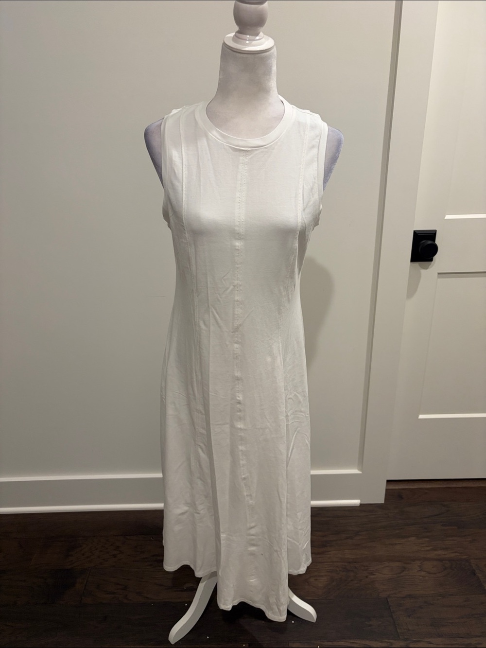 New With Tags Loft Petite Cotton Knit White Midi Dress Sz MP